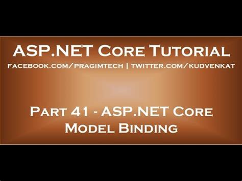 Asp Net Core Model Binding Youtube