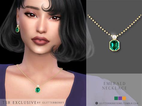 The Sims Resource Emerald Necklace