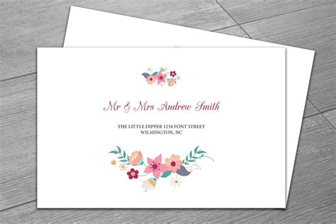 Wedding Envelope Template Invitation Templates ~ Creative Market