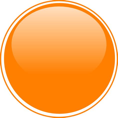 Glossy Orange Button Clip Art At Clkercom Vector دایره نارنجی Png