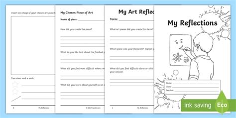 My Art Reflection Self Assessment Sheet Teacher Made