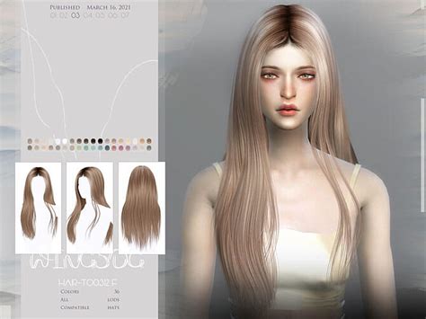 Wings To0312 Hair By Wingssims At Tsr Sims 4 Updates