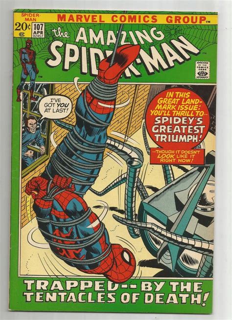 Amazing Spider Man V1 107 Grade 8 5 Bronze Age Find Spidey Smashes Through Ebay