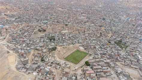 Aerial View Of San Juan De Miraflores In Lima Stock Image Image Of