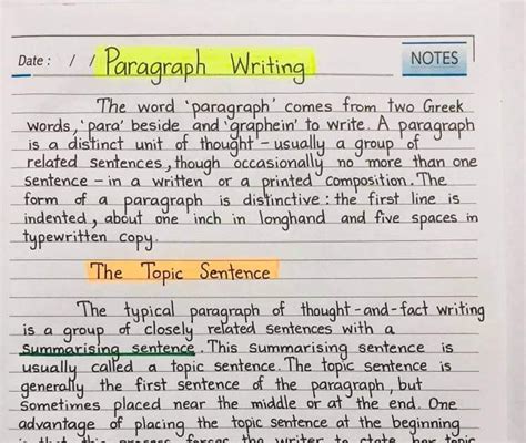 Paragraph Writing Easy English 444