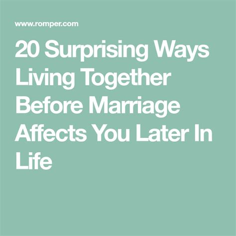 20 Surprising Ways Living Together Before Marriage Affects You Later In