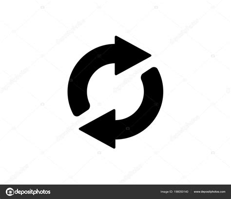 Loop Repeat Button Icon Design Set Illustration Glyph Style Design