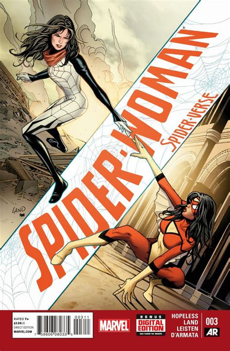 Comic Book Fan And Lover Spider Woman 3 Spider Verse Tie In Marvel Comics