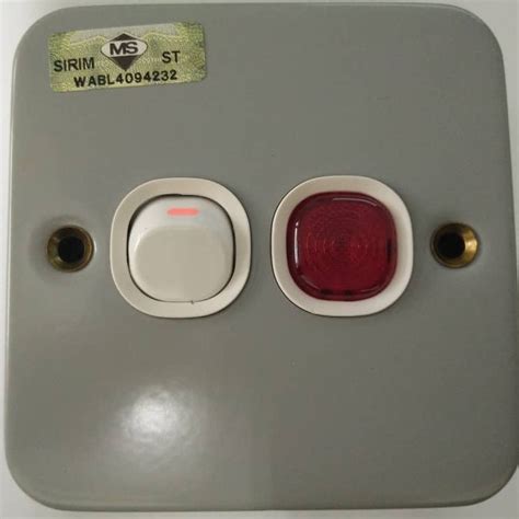 Schneider Esm Metal 20a Double Pole Switch With Neon Shopee Malaysia