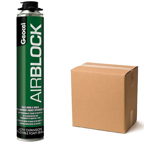 Geocel Airblock Air Tight Acoustic Expanding Foam 750ml Box Of 12 Sealants And Tools Direct