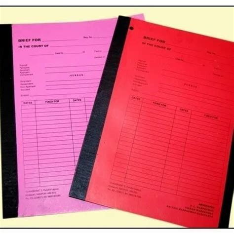 Redpink Etc Cardboard Paper Best Printed Files For Advocates Offices