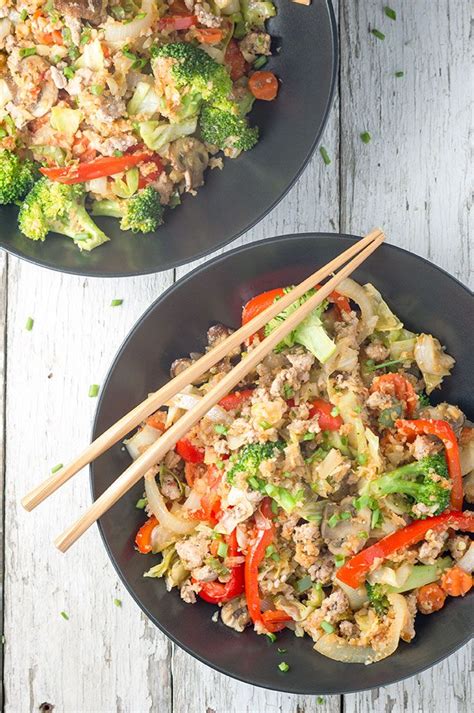 This link is to an external site that may or may not meet accessibility guidelines. Cauliflower "Rice" Stir-fry with Ground Pork | Recipe | Cauliflower, Cauliflower rice, Pork recipes