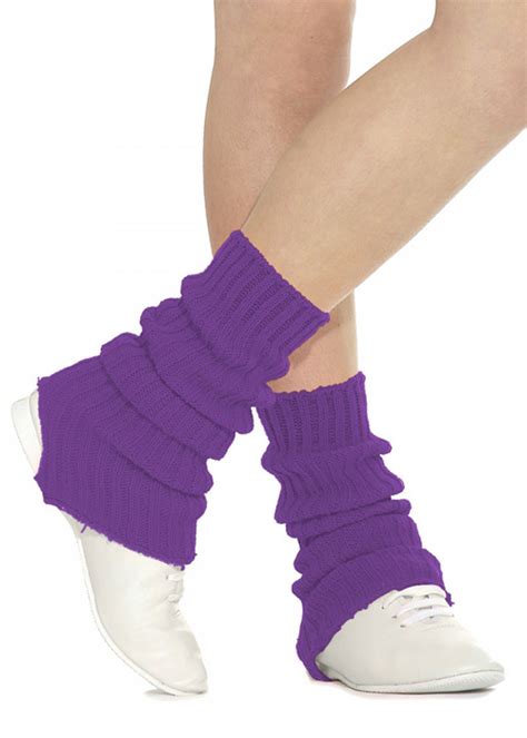 Purple Stirrup Dance Leg Warmers 40cm