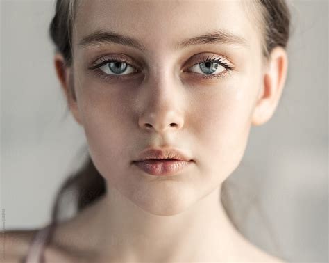 Portrait Of A Beautiful Young Girl Del Colaborador De Stocksy Andrei