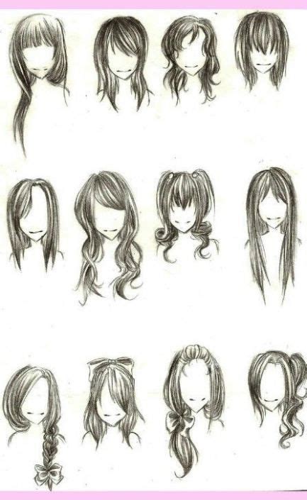 19 Ideas For Hair Tutorial Bangs Beauty How To Draw Hair Anime Hair