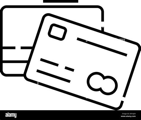 Credit Cards Line Icon Concept Sign Outline Vector Illustration