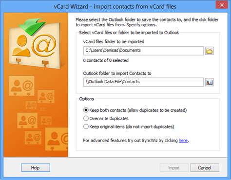 Outlook Export Import Vcard Files With Vcard Wizard Contacts Converter