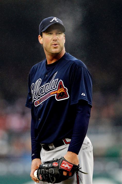 Starting Pitcher Derek Lowe 32 Of The Atlanta Braves Waits To Pitch To