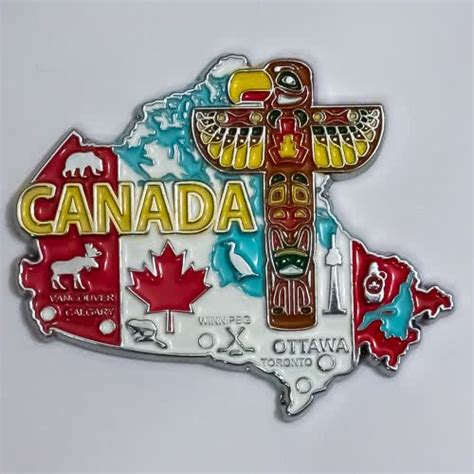 Find the perfect gift every time for every occasion, recipient and interest. Metal Fridge Magnet: Canada. Map of Canada (Chrome Plating ...