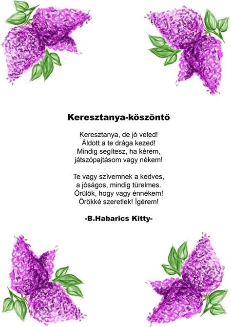12 szebbnél szebb vers közül választhatsz anyák napjára, hogy felköszöntsd édesanyád. Pin by Adri Gábos on Anyák napi versek | Mom day, Mothers ...