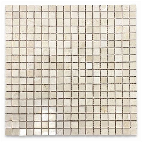 Crema Marfil Marble 58x58 Square Mosaic Tile Polished