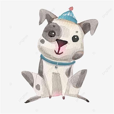 Gray Dog Hat Cartoon Hand Drawn Elements Dog Hat Hand Painted Png