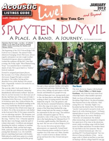By many guys in the night club. Spuyten Duyvil A Place. A Band. A Journey. By Richard ...