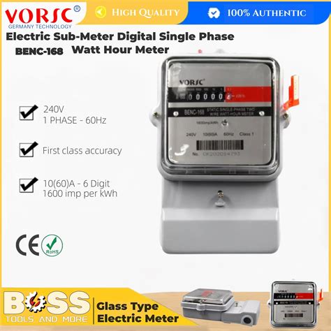 Vorsc Electric Sub Meter Digital Single Phase Watt Hour Meter 60amp