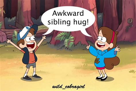 Awkward Sibling Hug By Wild Cobragirl On Deviantart