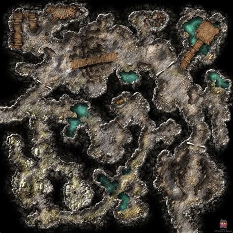 Deep L B Of Goblins And Spiders Nogrid Vtt By Zatnikotel On Deviantart Dungeon Maps