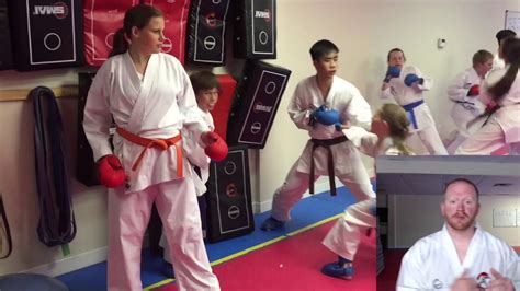 Wkf Karate Kumite Drill Banana Peel From Rodney Hobson Karate Academy In Kelowna Youtube