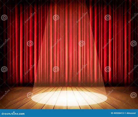 Spotlight On Stage Curtain