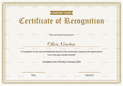 Employee Recognition Certificates Templates Calep Throughout Best