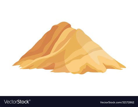 Heap Building Material Sand Royalty Free Vector Image