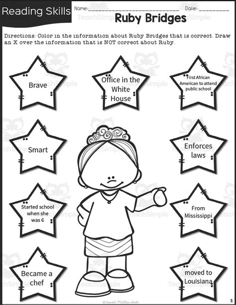 Ruby Bridges History Packet for 2nd & 3rd Grade by Teach Simple