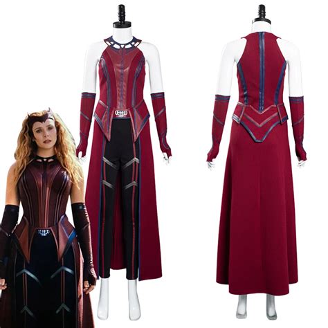 Wandavision Scarlet Witch Outfits Halloween Carnival Suit Cosplay Cost