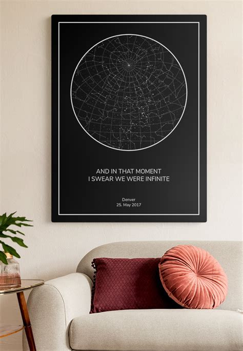 Digital Custom Star Map Celestial Wedding Gift Night Sky Chart My XXX