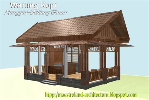 Hal ini dikarenakan keunikan pada desain atap nya yang merupakan model rumah tradisional jawa berbentuk tajug. Inspirasiku - Arsitektur: Warung Kopi