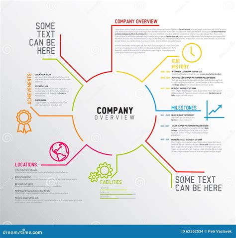Vector Company Infographic Overview Design Template Stock
