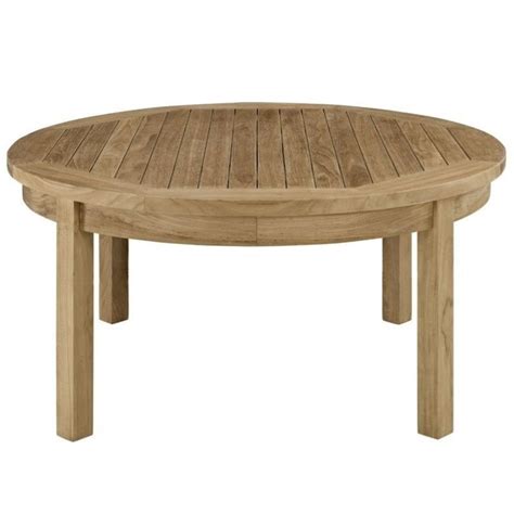 If you have any questions about your purchase or any other product for sale, our customer service representatives are available to help. Modway Marina Outdoor Teak Round Coffee Table in Natural ...