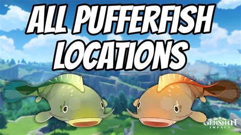 All Pufferfish And Bitter Pufferfish Locations Genshin Impact YouTube
