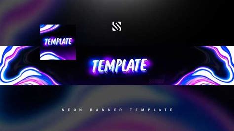 Free Gfx Neon Youtube Banner Template Tutorial Photoshop 2018 For