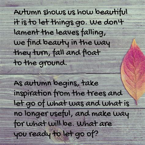 Taking Inspiration From Autumn To Let Go Autumn Quotes Letting Go