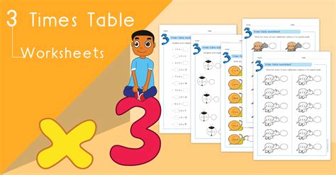 We can obtain the multiplication table by multiplying the given number with whole numbers. 3 times table worksheets PDF | Multiplying by 3 activities