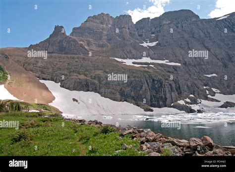 Iceberg Lake In Glacier National Park In Montana Stock Photo Alamy