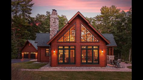 Wisconsin lake resorts & cabin rentals resortsandlodges.com. Hybrid Log Lake Home by Dickinson Homes - YouTube