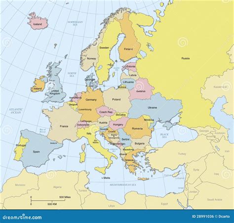 Europe Political Map Royalty Free Stock Image Image 28991036