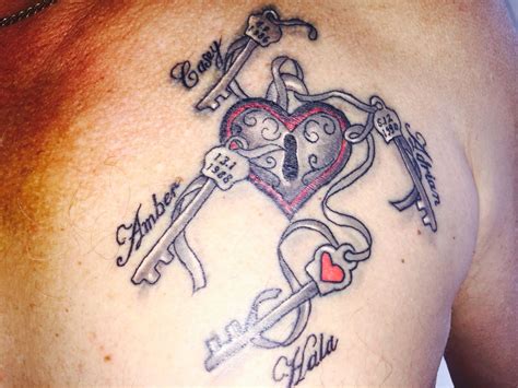 Please comment & share if you like it! My children's keys to my heart | Children's tattoos | Pinterest | Key, Tattoo and Shoulder tattoo