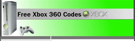 Free Xbox 360 Codes Xbox 360 Codes