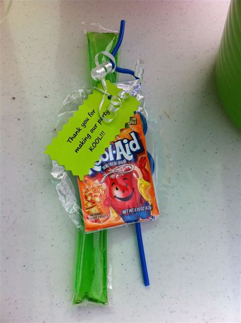Summer Birthday Party Favorpopsicle Curly Straw And Kool Aid